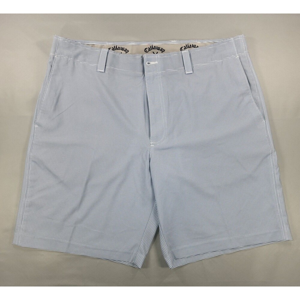 CALLAWAY Golf Shorts Blue Bermuda Button Performance Casual Sports Mens 38